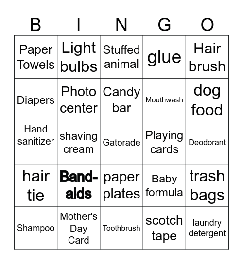 CVS Bingo Card
