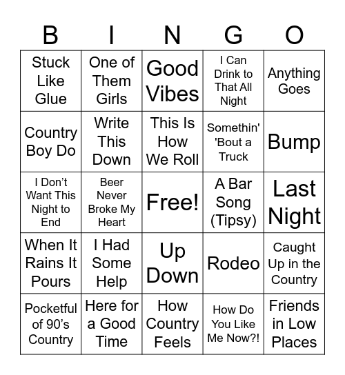 20MB Music Bingo Round 3 Bingo Card