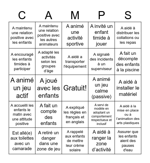 Bingo Card