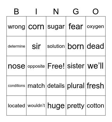 Fry 10th 100 Bingo Card