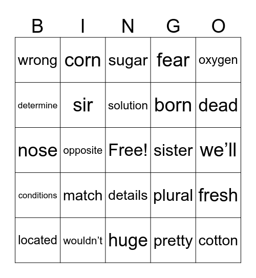 Fry 10th 100 Bingo Card