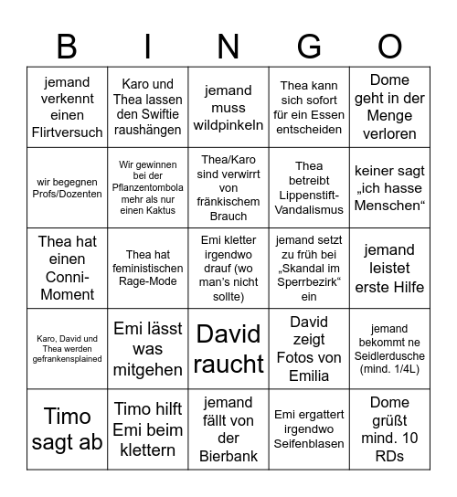 Butterbrot-Berg-Bingo Card