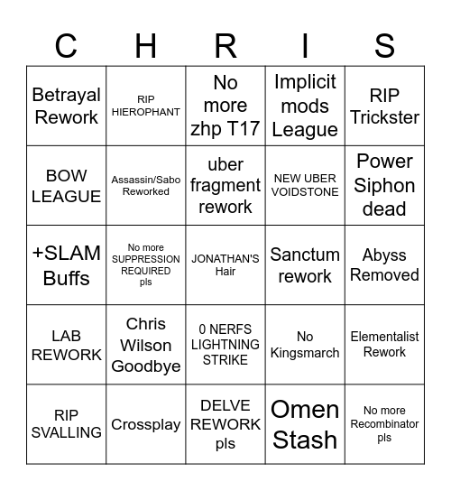 3.26 mf enjoyers Bingo Card