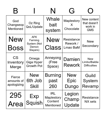 ASSEMBLE BINGO Card