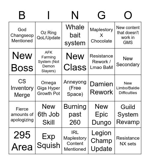 ASSEMBLE BINGO Card