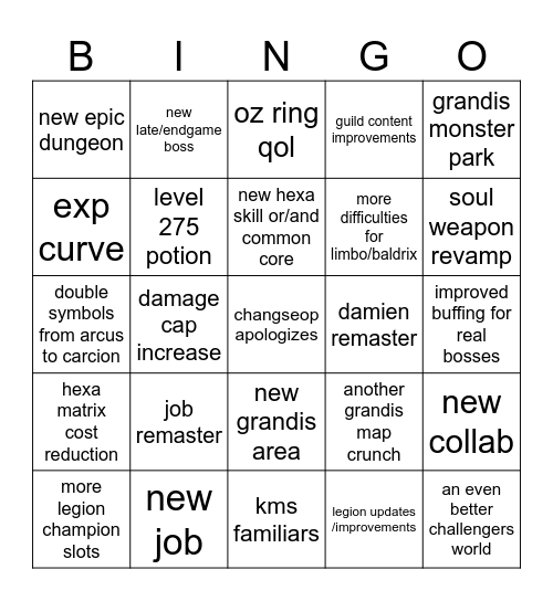 ASSEMBLE Bingo Card