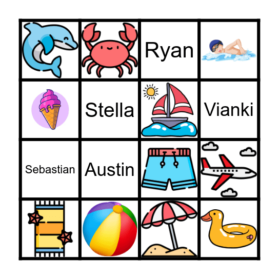 VERANO Bingo Card