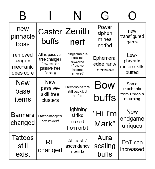 3.26 Bingo Card