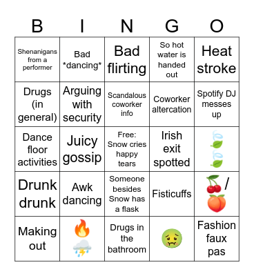 Spotifest 2025 Bingo Card