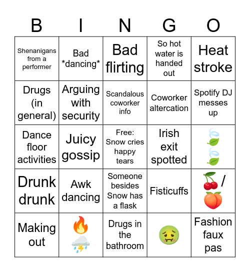 Spotifest 2025 Bingo Card