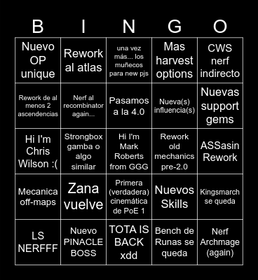 SECRETS OF THE ATLAS Bingo Card