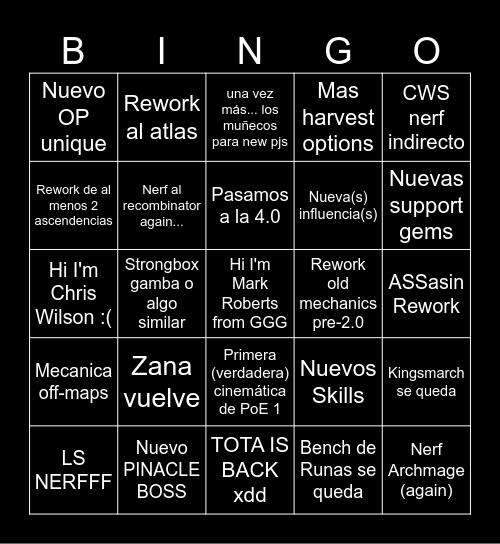 SECRETS OF THE ATLAS Bingo Card