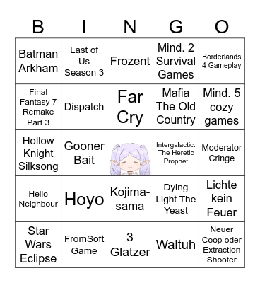 Summer Gay Fest Bingo Card