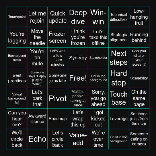 Celebration Bingo! Bingo Card