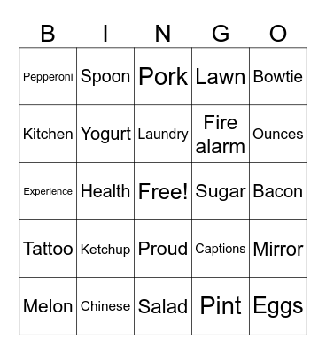 ASL 3 Bingo Card