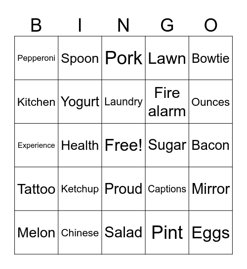 ASL 3 Bingo Card