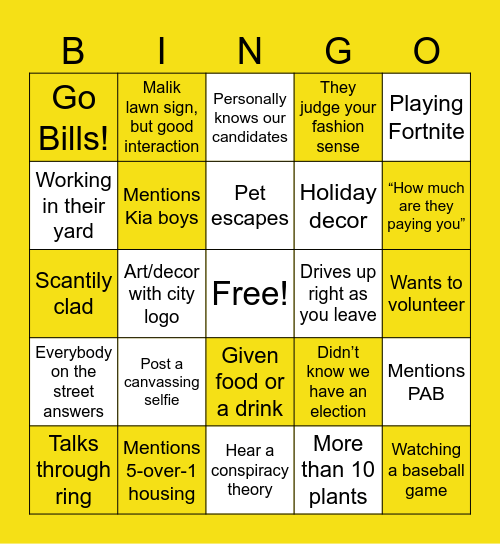 The People’s Slate Bingo Card