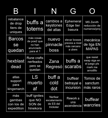 3.26 predicciones Bingo Card