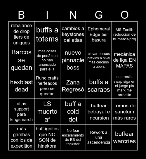 3.26 predicciones Bingo Card