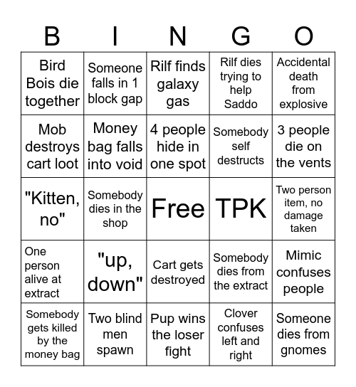 REPO BINGO Card