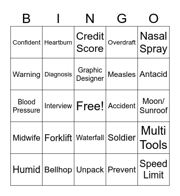 ASL 4 Bingo Card
