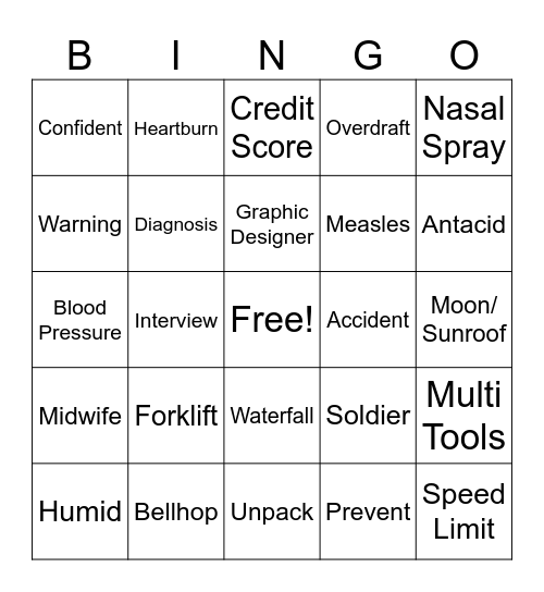 ASL 4 Bingo Card