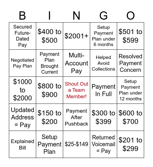 Balance Busters Bingo Card