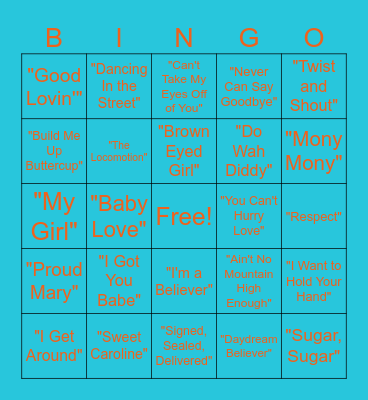 MUSICAL BINGO Card