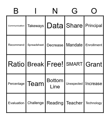 Leadership Retreat Bingo Card
