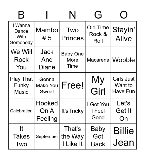 Boom Box Bangers! Bingo Card