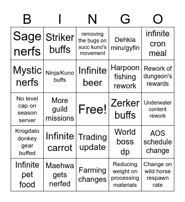 Glab bingo of boredom Bingo Card
