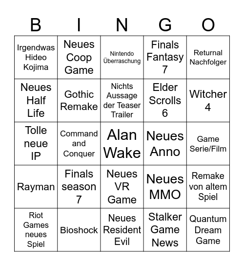 SummerGameFest25 Bingo Card