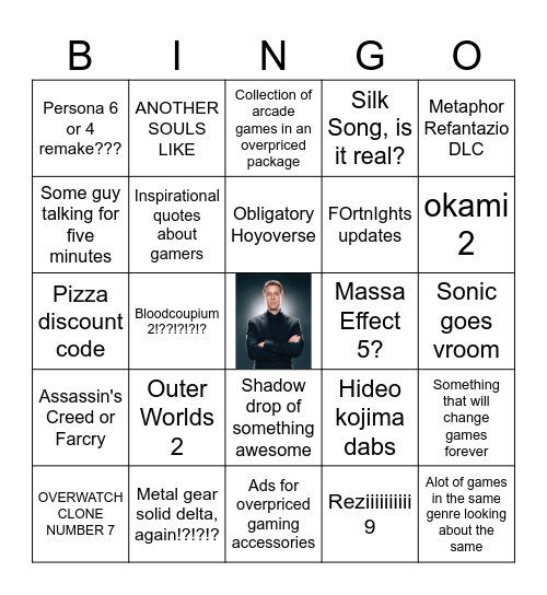 Summer Games Fest Bingo Card