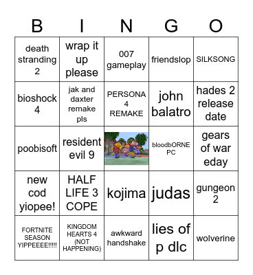 SUMMER GAMES FEST Bingo Card