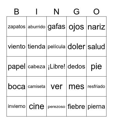8th grade Final Exam Vocab (Part 2) Bingo Card