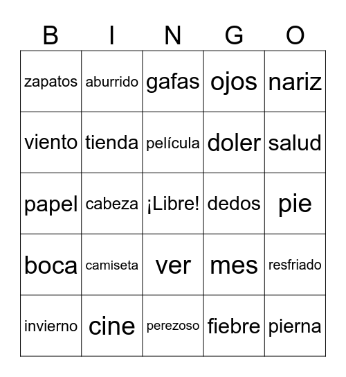 8th grade Final Exam Vocab (Part 2) Bingo Card