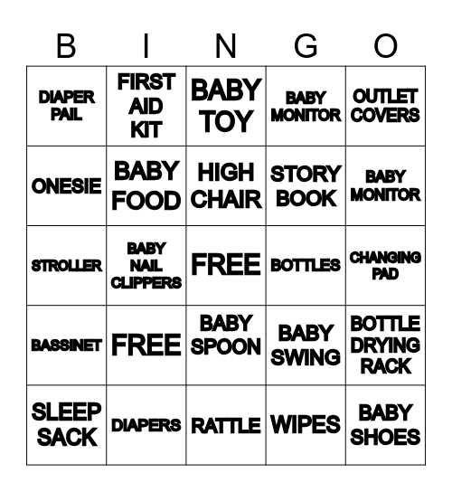Baby Malcolm's Bingo Card