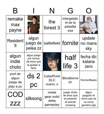 Bingo Summer Gamefest Bingo Card