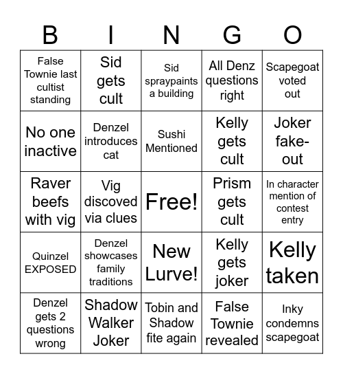 Soupston Round 5 Bingo Card