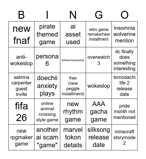 fuuuuuufcjkkkk Bingo Card