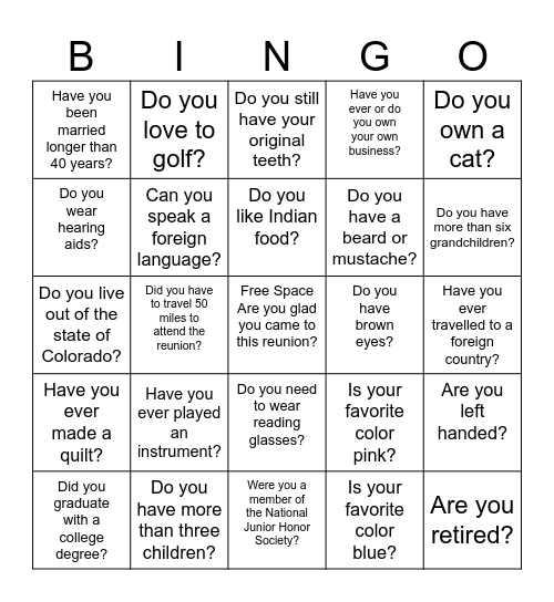 Bulldog Bingo Card