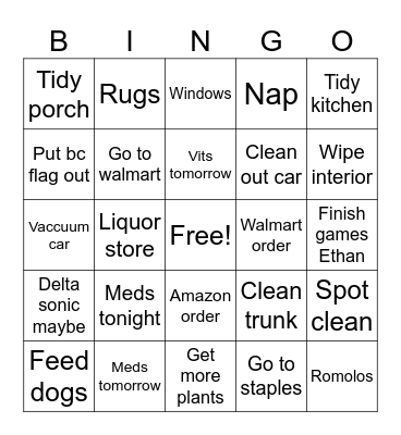 Friiiiii Bingo Card