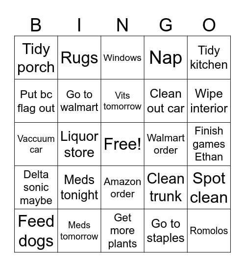 Friiiiii Bingo Card