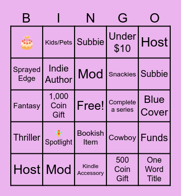 Fairy Bingo Card