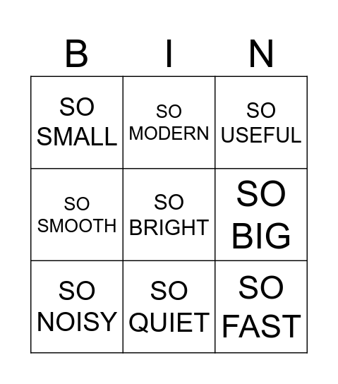 BINGO Card