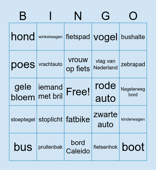 Zomer Bingo Card