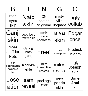 June Idv Stream Bingo Card