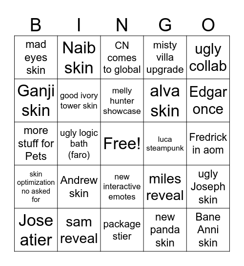 June Idv Stream Bingo Card