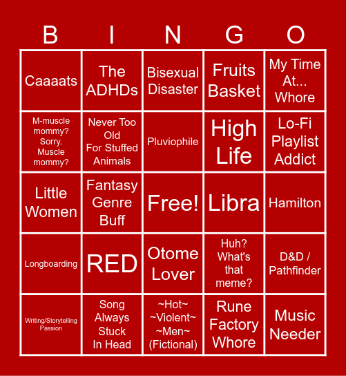 Hezzy Bingo Card