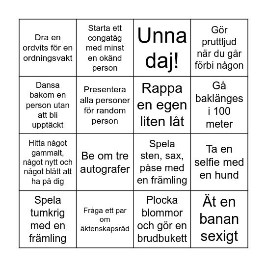 Therese möhippa Bingo Card